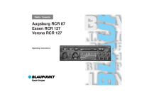 Blaupunkt Verona-RCR-127 - Owners Manual